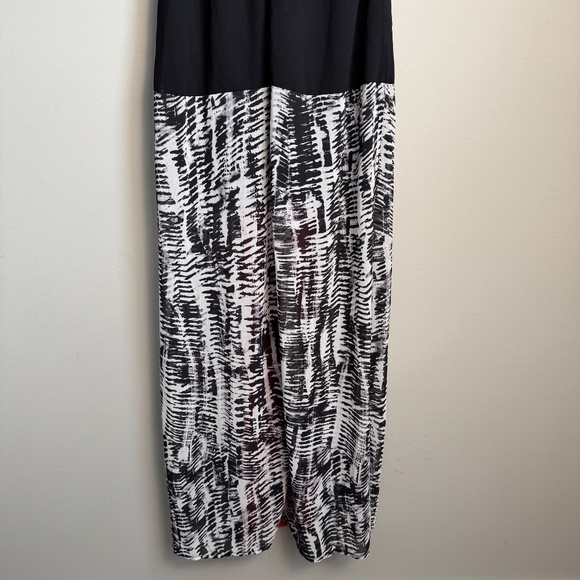 Maurices X-Small Split Front Maxi Dress Red/Black/White Babydoll Spaghetti Strap - Picture 8 of 16